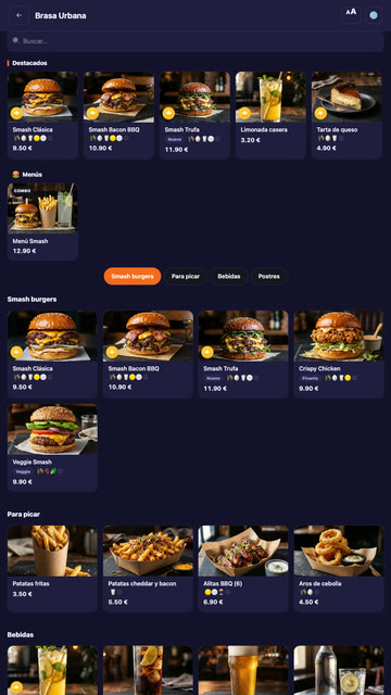 Kiosk in the Midnight theme.
